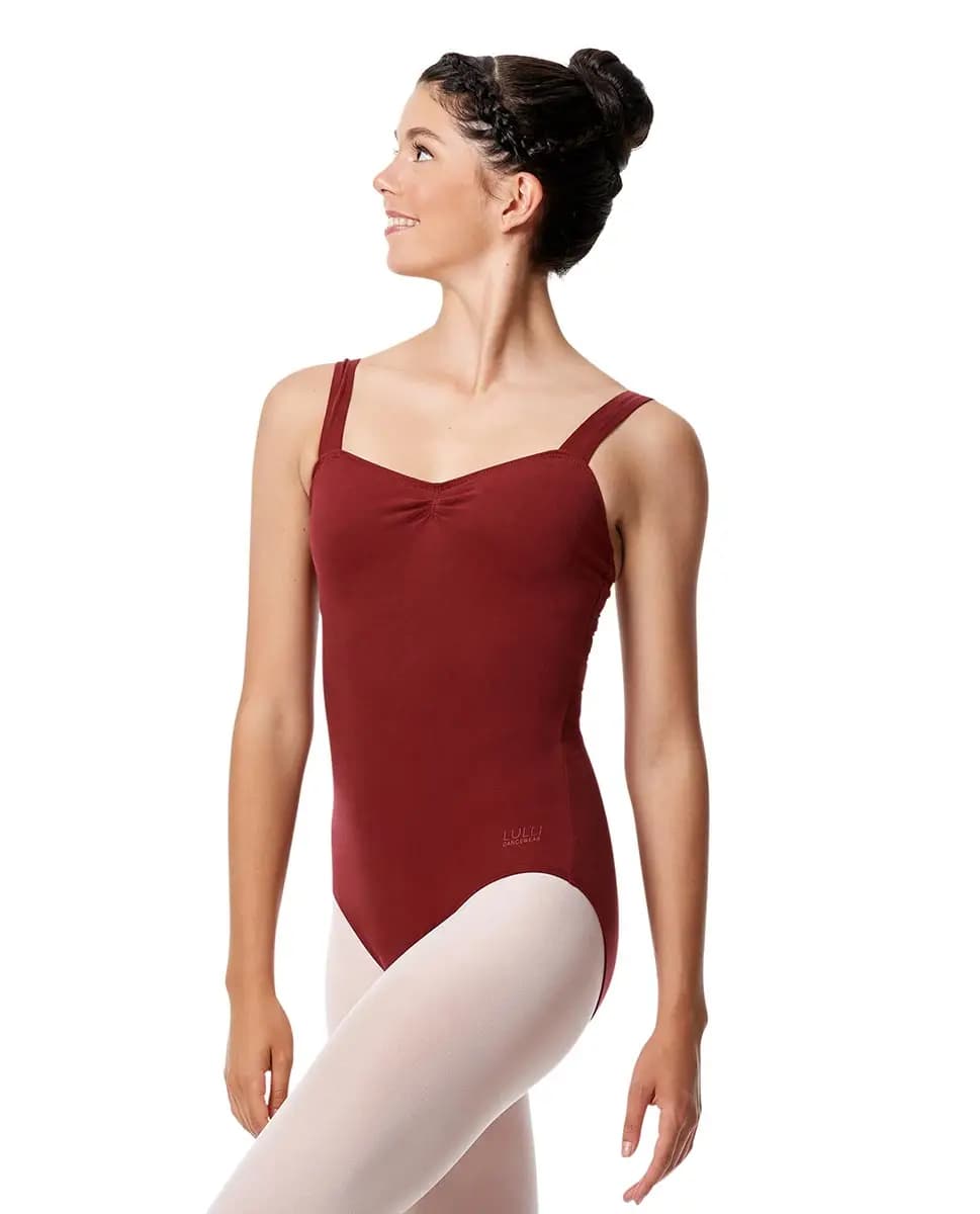 Pinch Front Leotard Constanza with Wide Straps