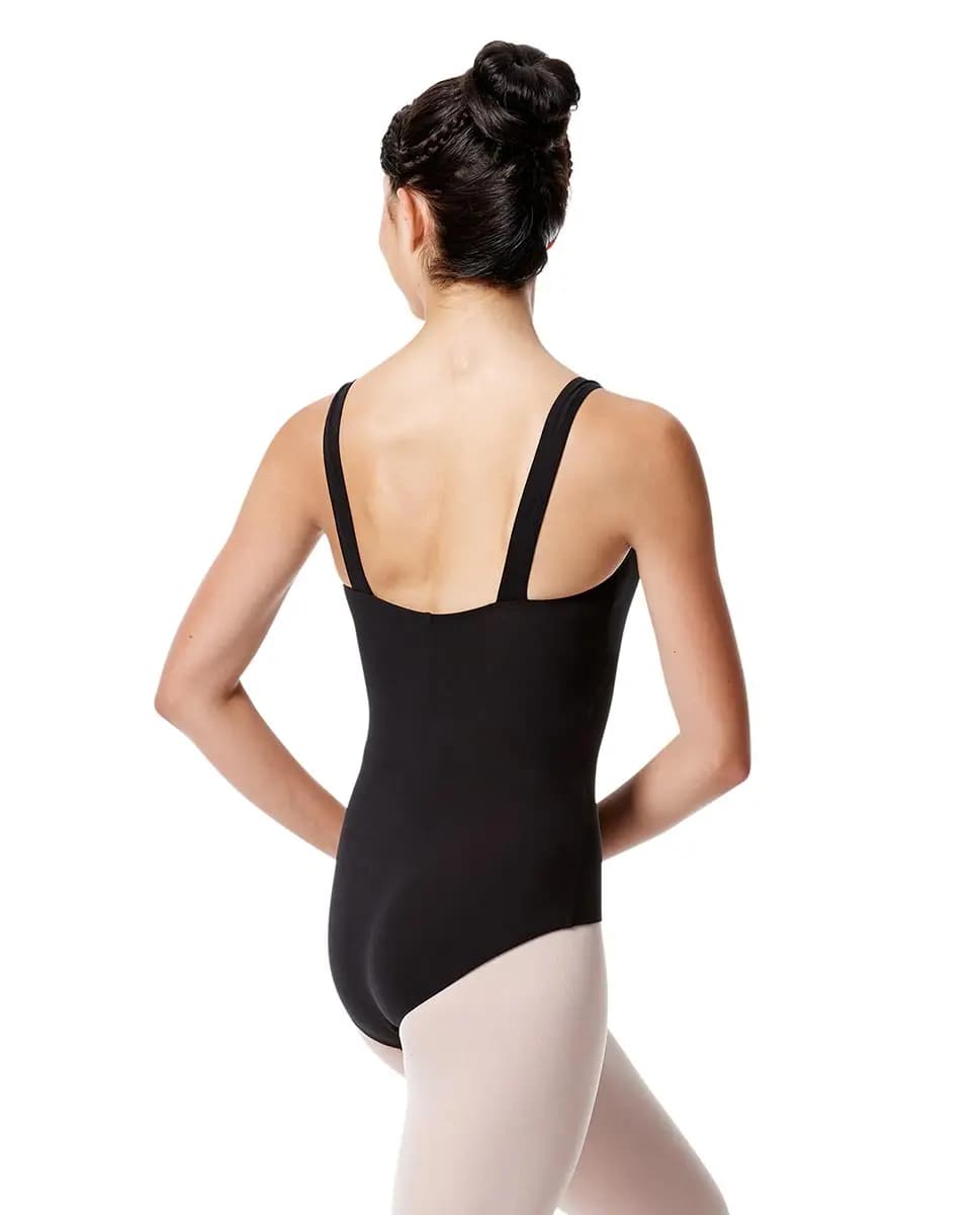 Pinch Front Leotard Constanza with Wide Straps
