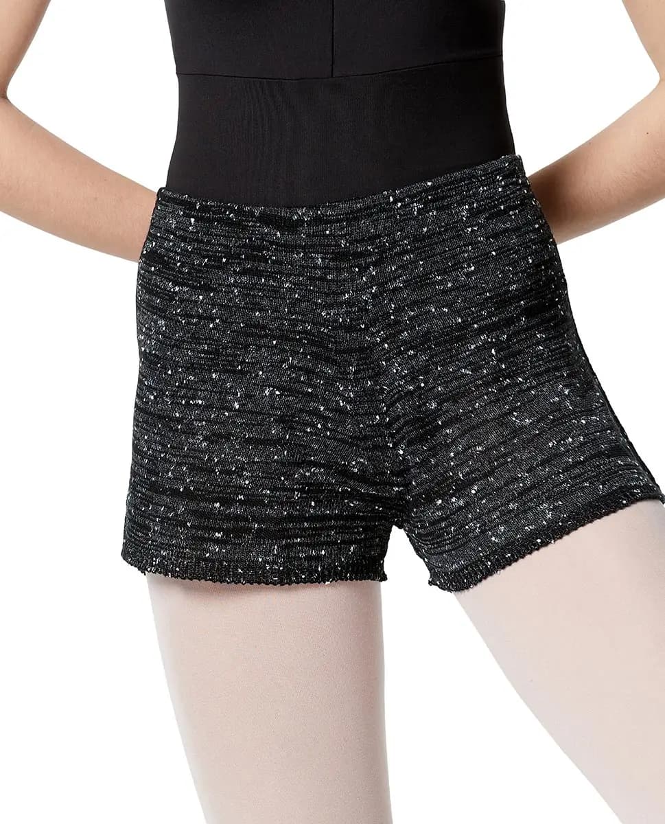 Knitted Raw Melange Warm Up  Shorts