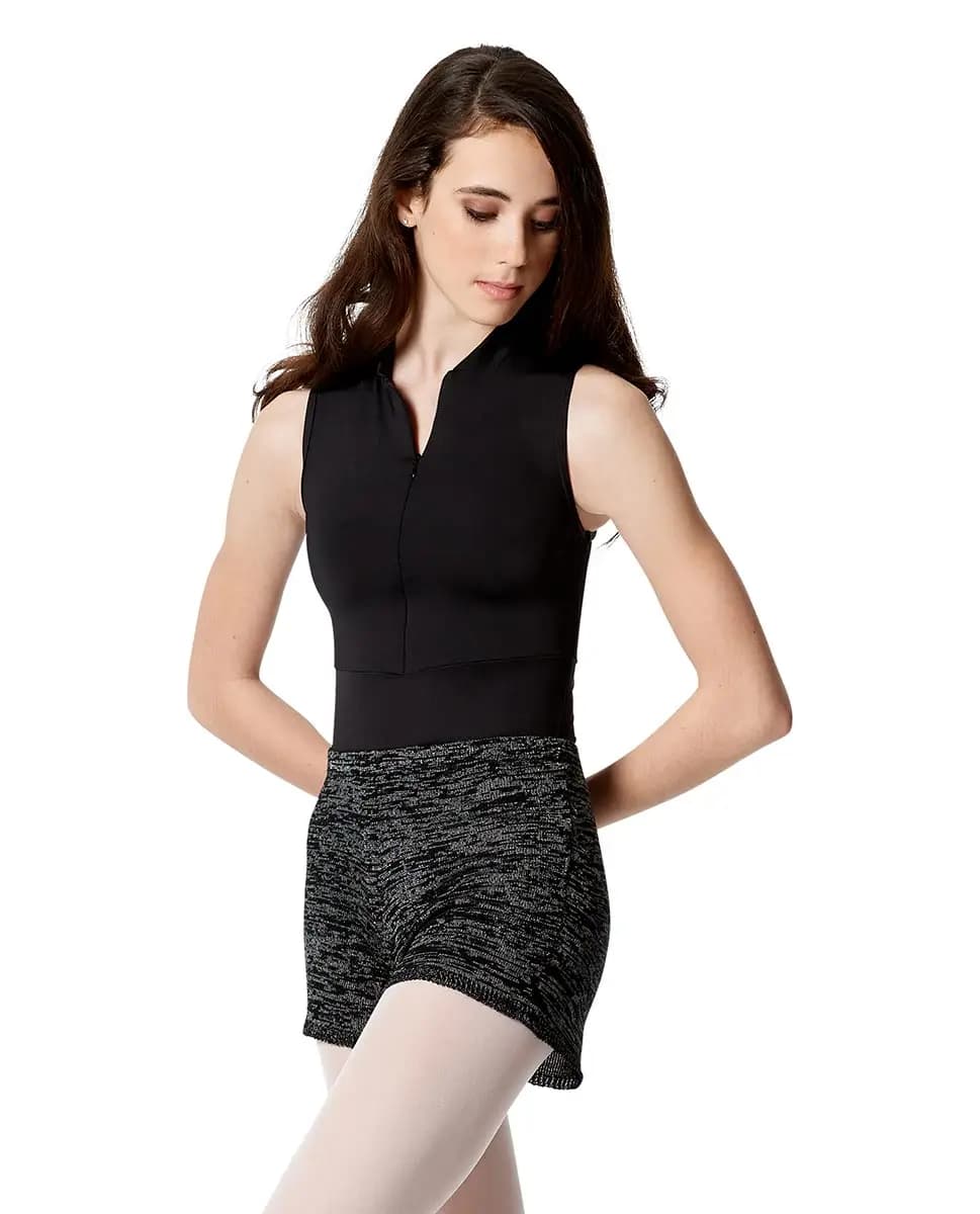 Knitted Melange Warm Up  Shorts