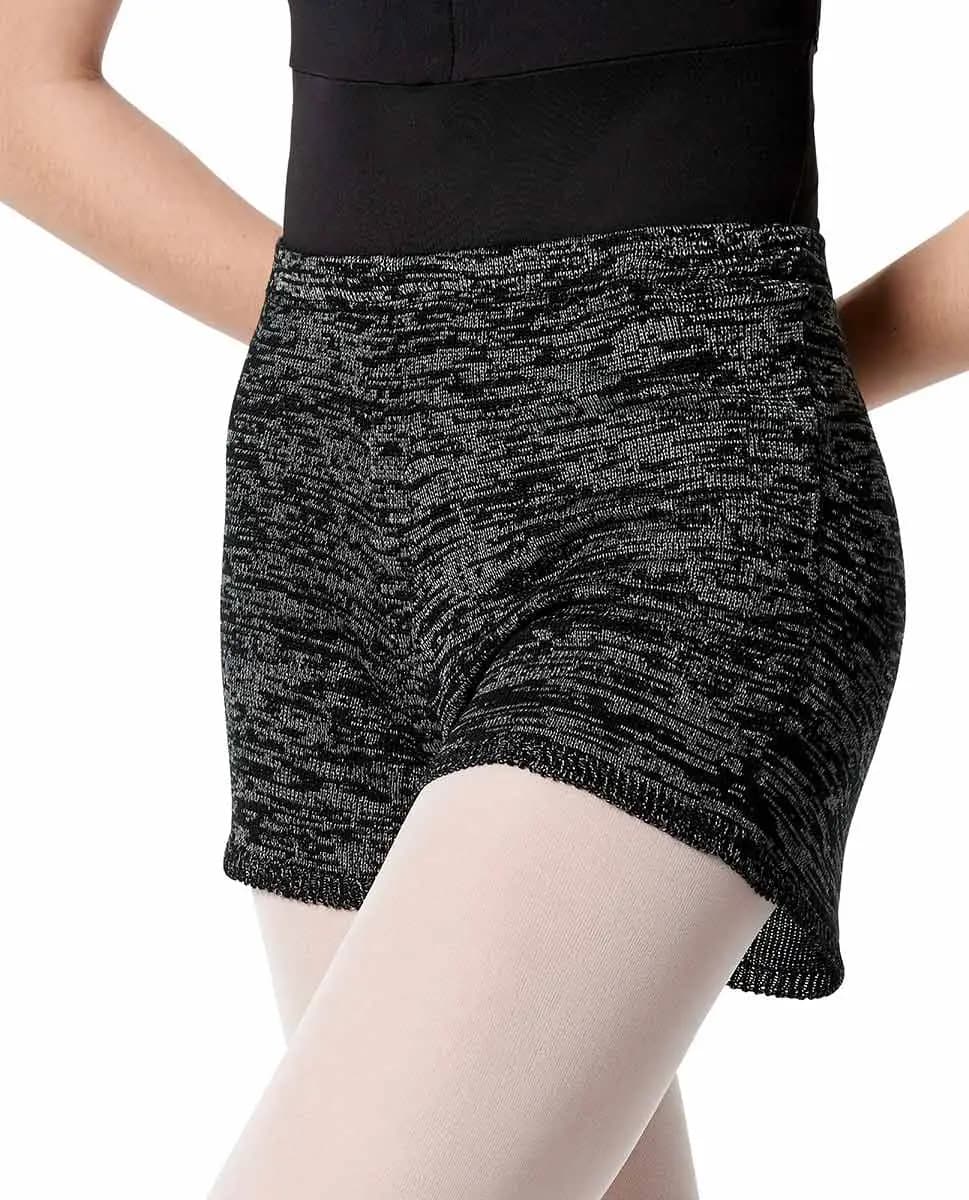 Knitted Melange Warm Up  Shorts