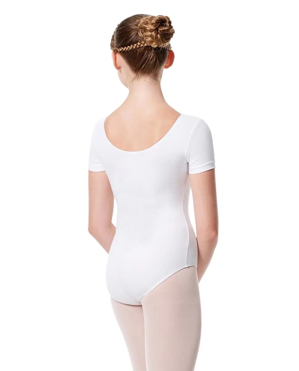 Girls Short Sleeve Cotton Lycra Ballet Leotard Tina