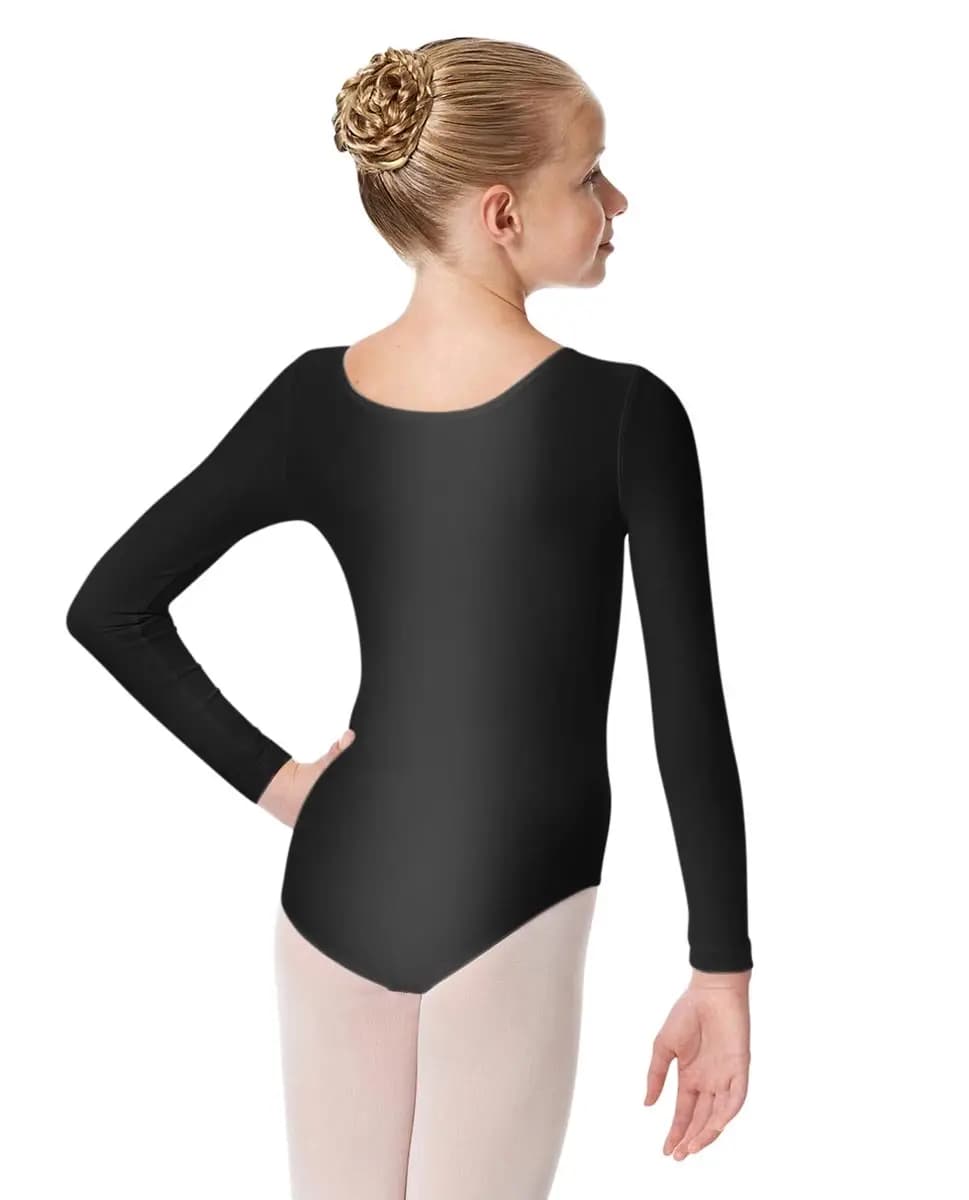 Kasia Girls Shiny Elastane Long Sleeve Leotard