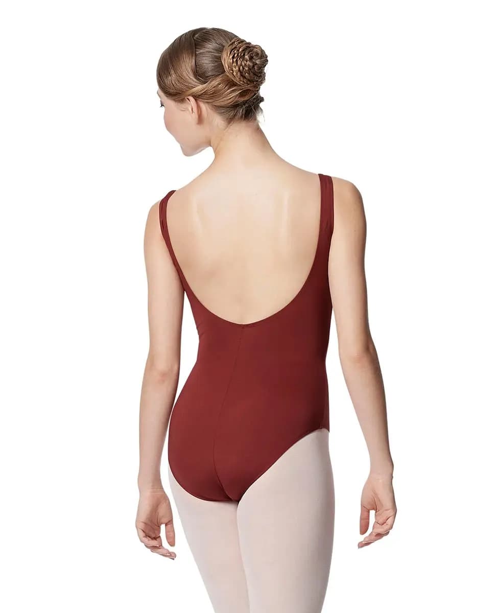 Pinch Front Tank Leotard Flora With Bra Pockets