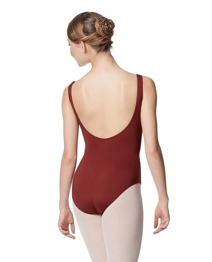 Pinch Front Tank Leotard Flora With Bra Pockets