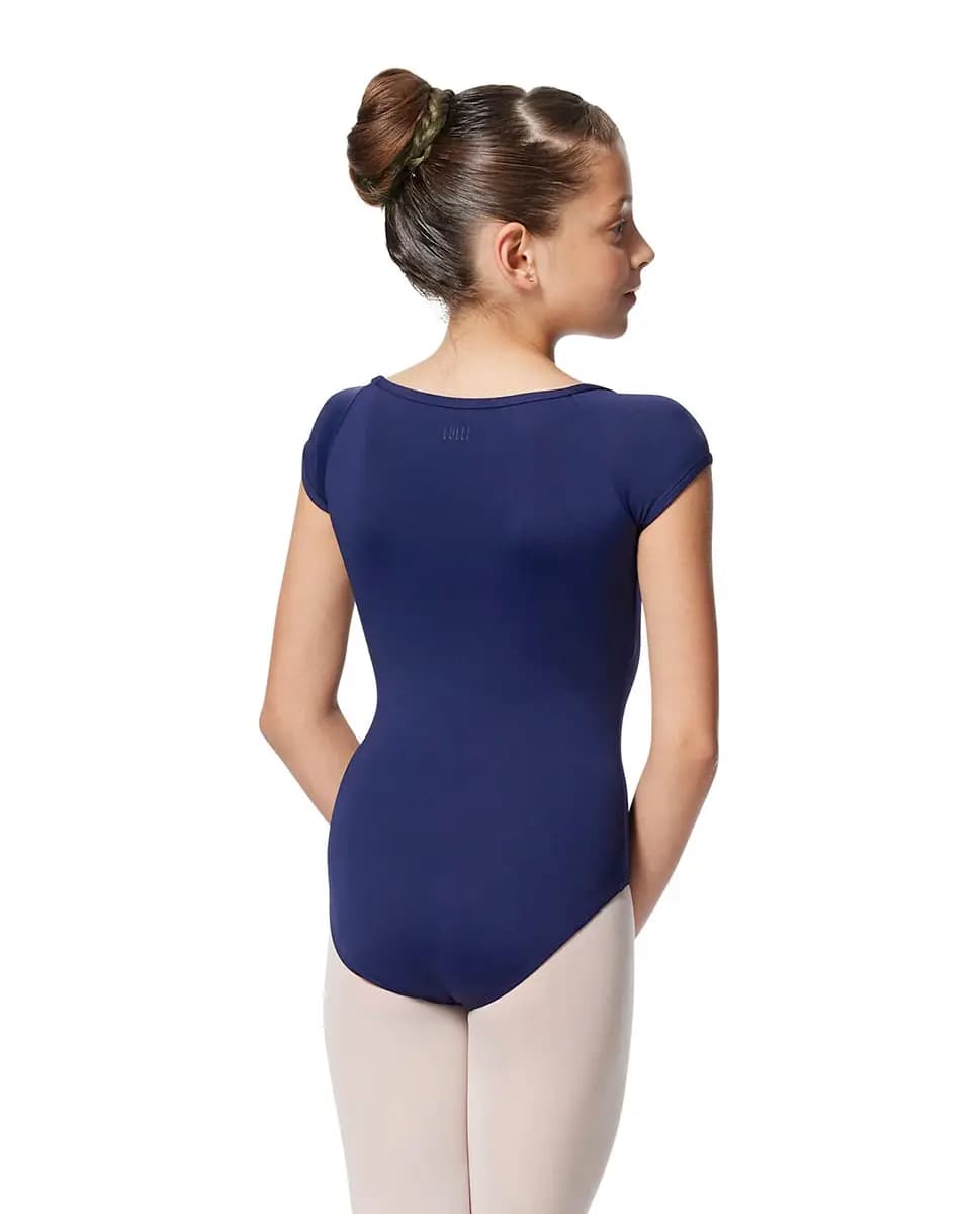 Boat Neck Cap Sleeve Girl Kids Leotard Maria