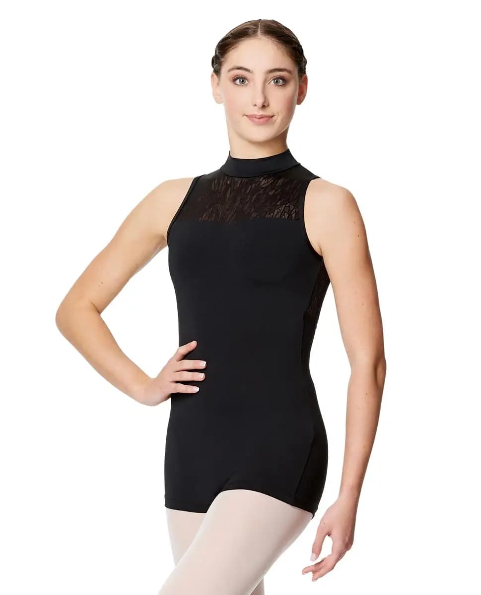 Girls Mock Neck Dance Biketard Nova