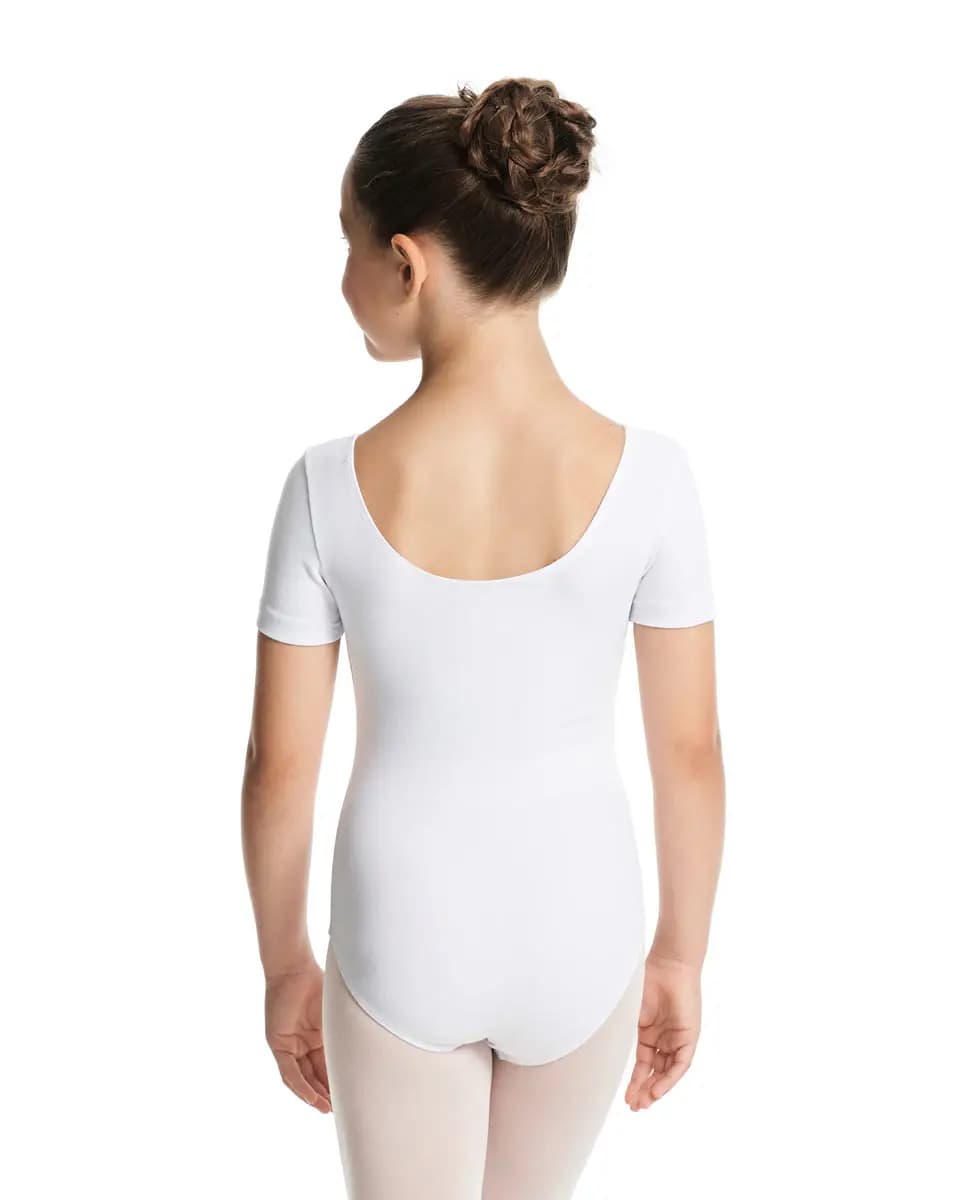 Girls Short Sleeve Cotton Ballet Leotard Lauretta