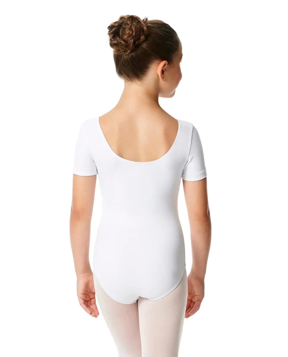 Girls Short Sleeve Cotton Ballet Leotard Lauretta