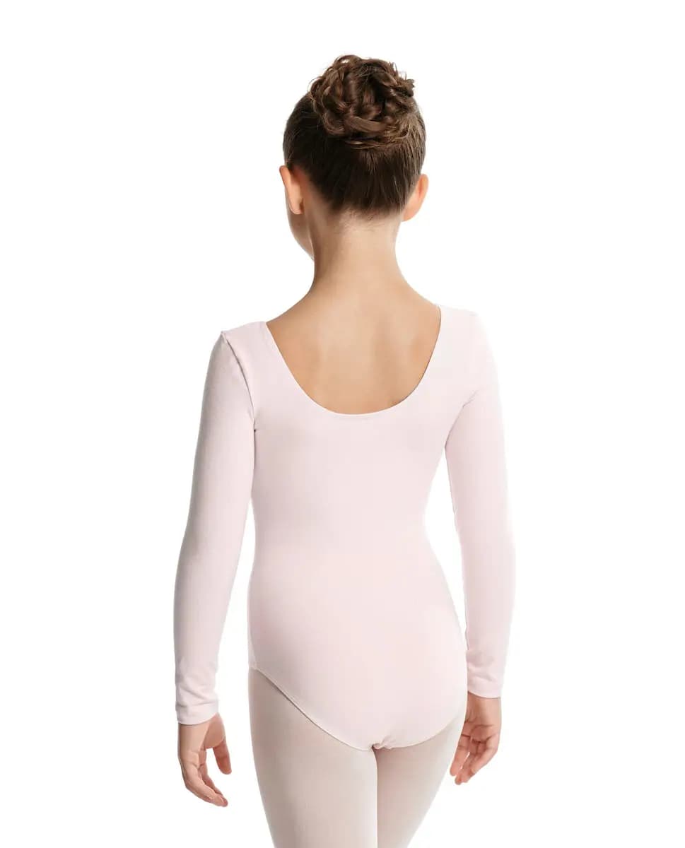 Girls Long Sleeve Cotton Ballet Leotard Liv