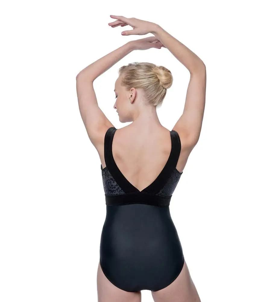 Danielle Flocked Velvet Leotard