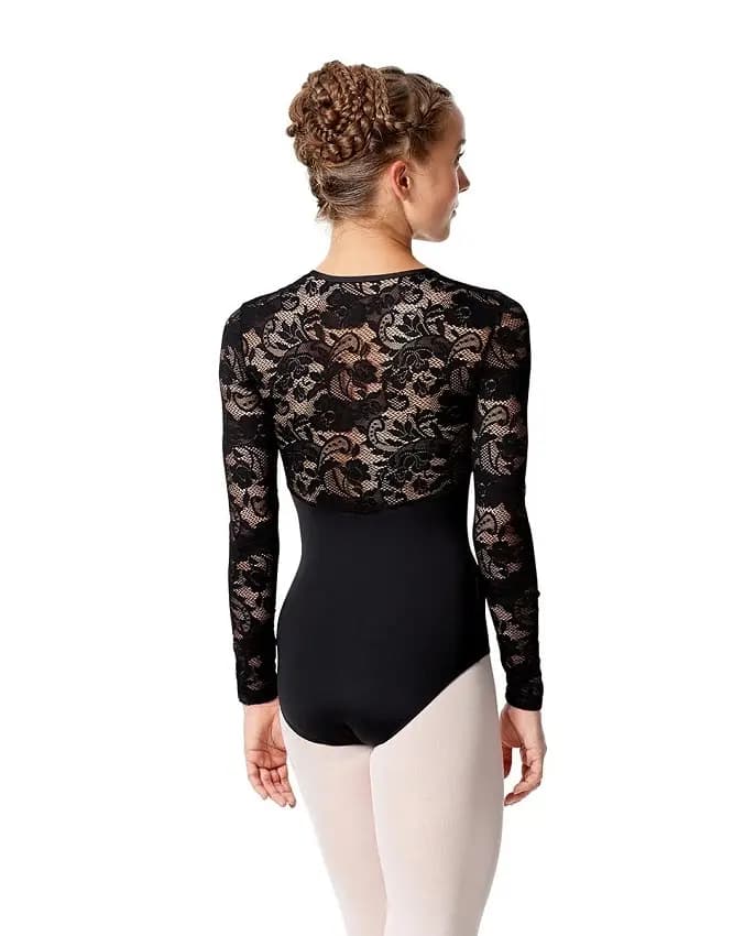 Long Sleeve Lace Leotard Jojo