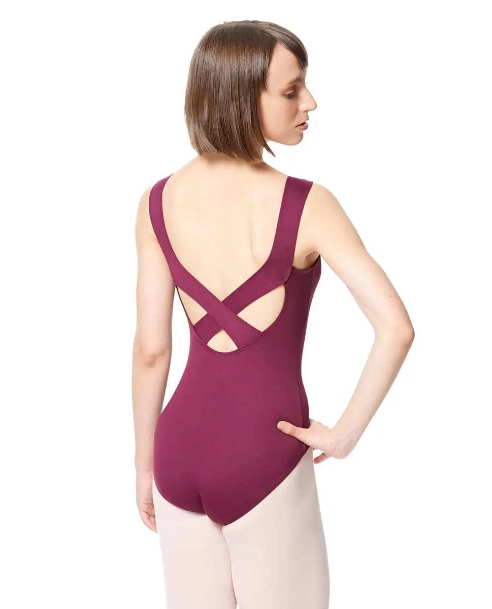 Women Microfiber Criss Cross Tank Dance Leotard Abel