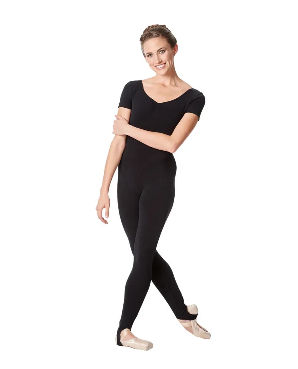 Short Sleeve Cotton Unitard Sophie