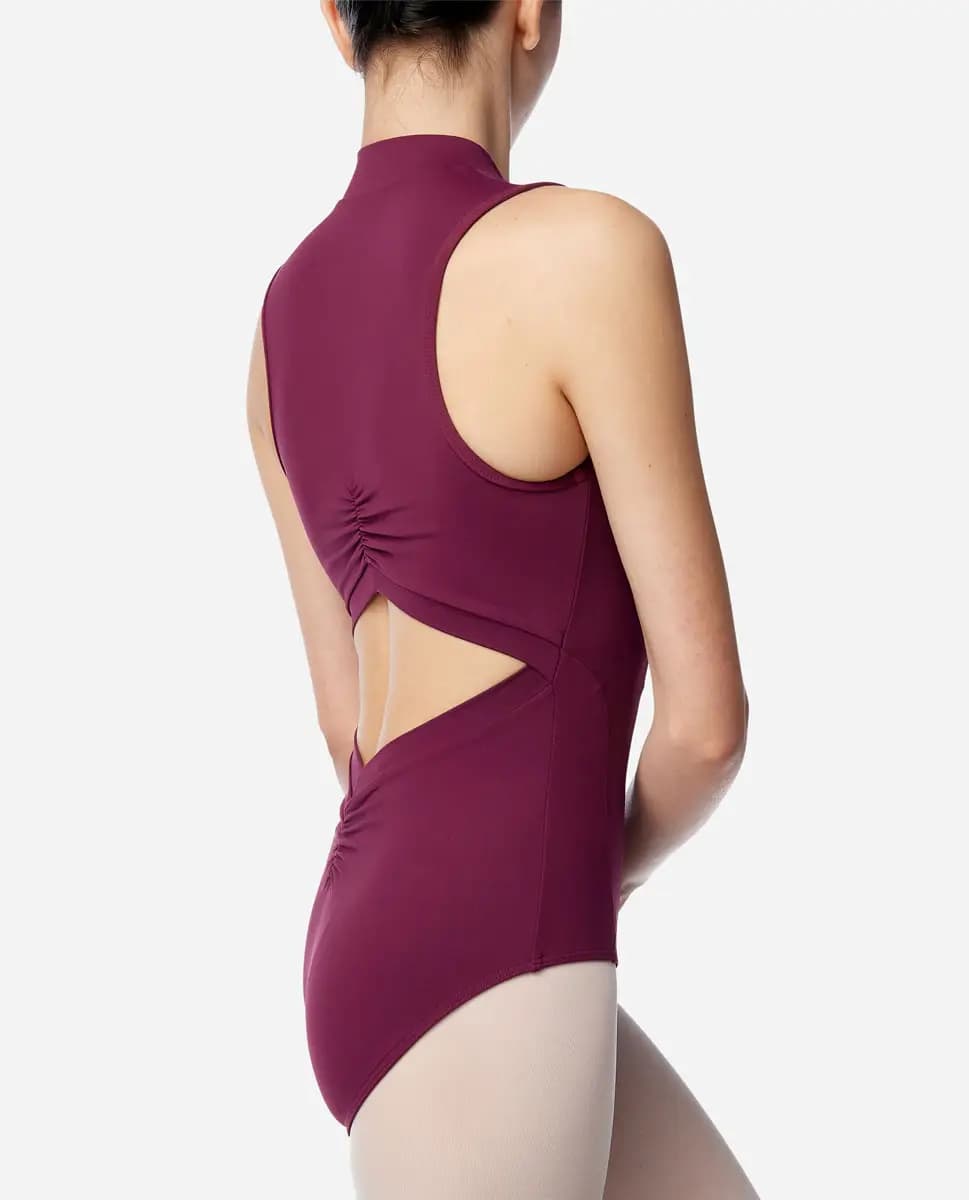 Womens High Neck Zipper Leotard Marion