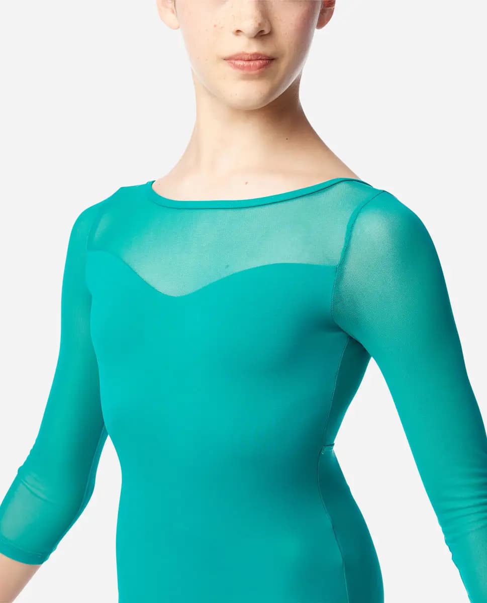 Girls 3/4 Sleeve Leotard Iris