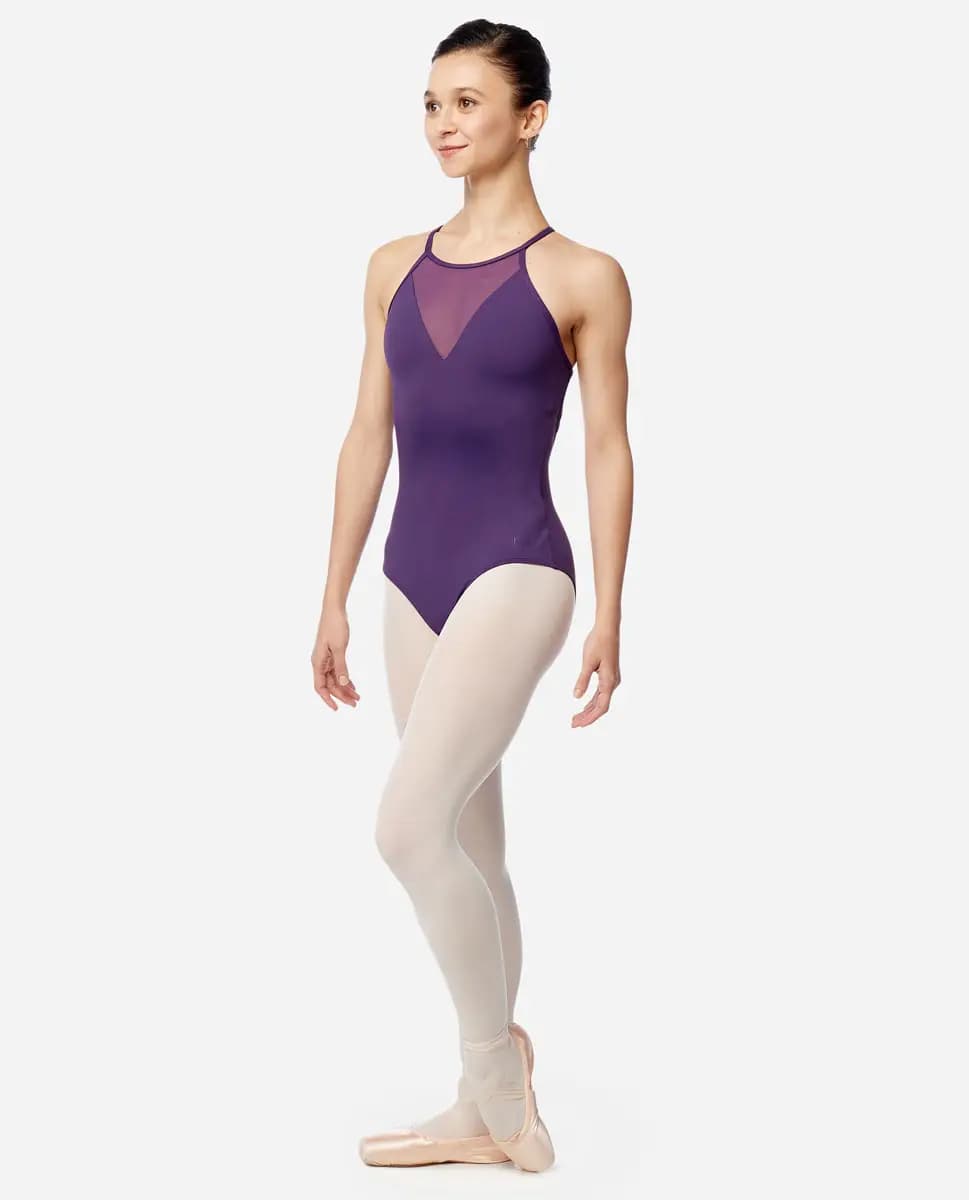 Womens Crisscross Back High Neck Leotard Juniper