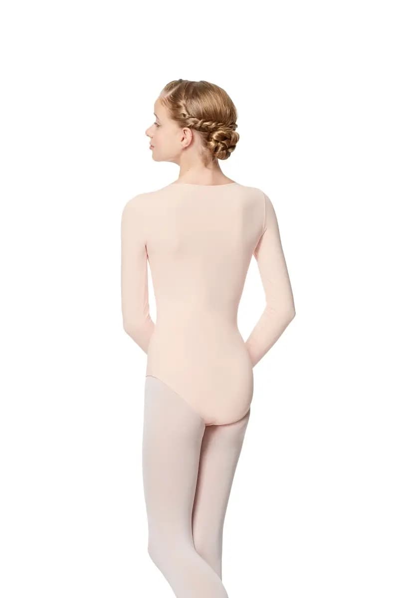 Girls Cotton Long Sleeve Ballet Leotard Avery