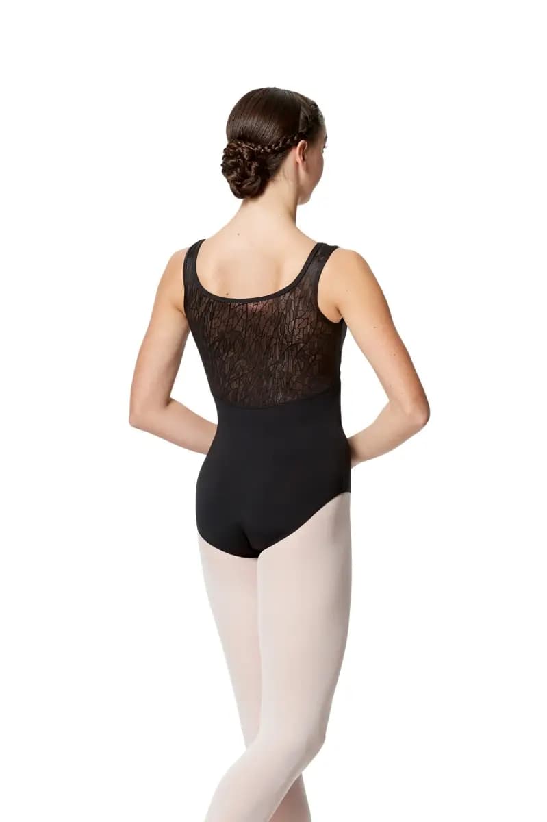 Women Geo Mesh Tank Leotard Adeline