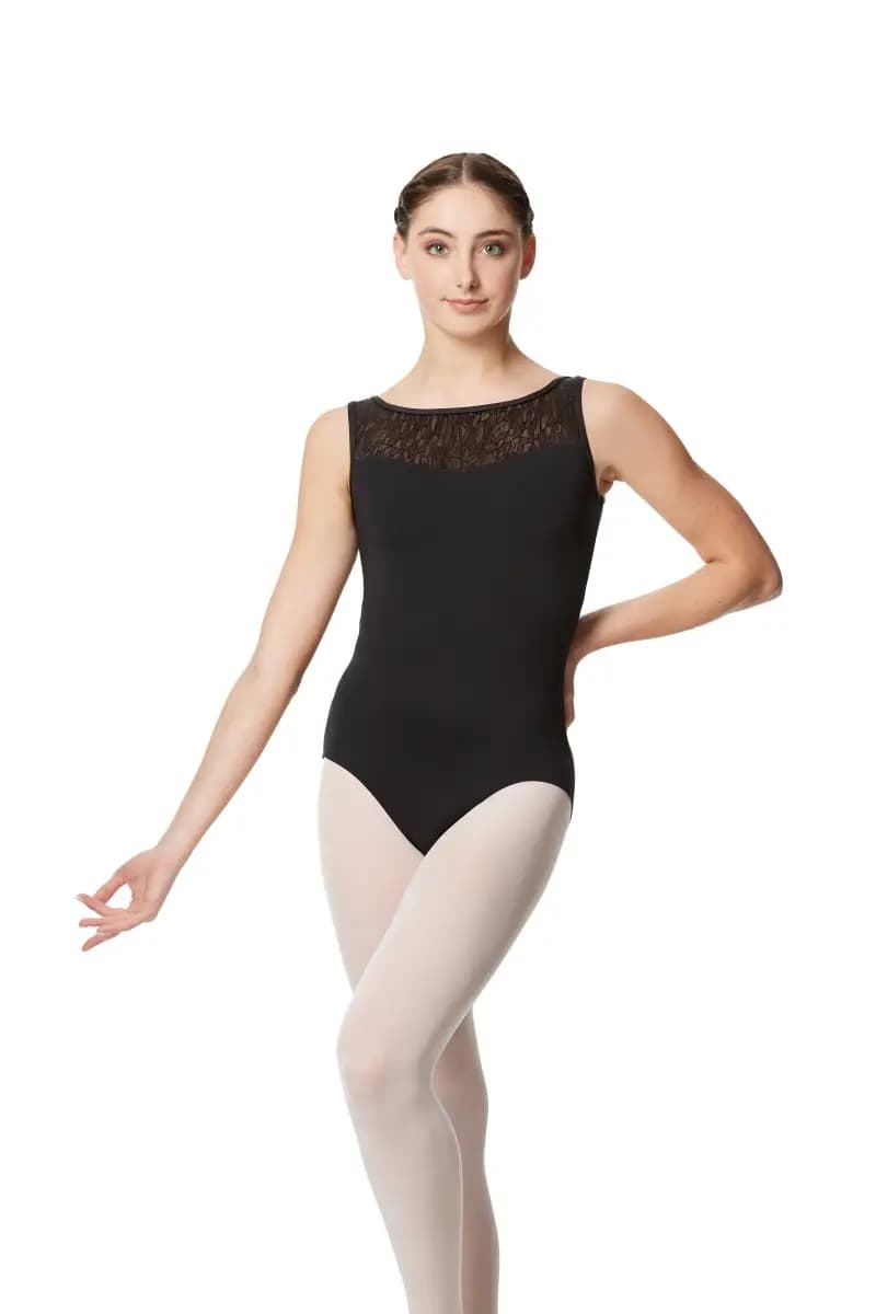 Women Geo Mesh Tank Leotard Adeline