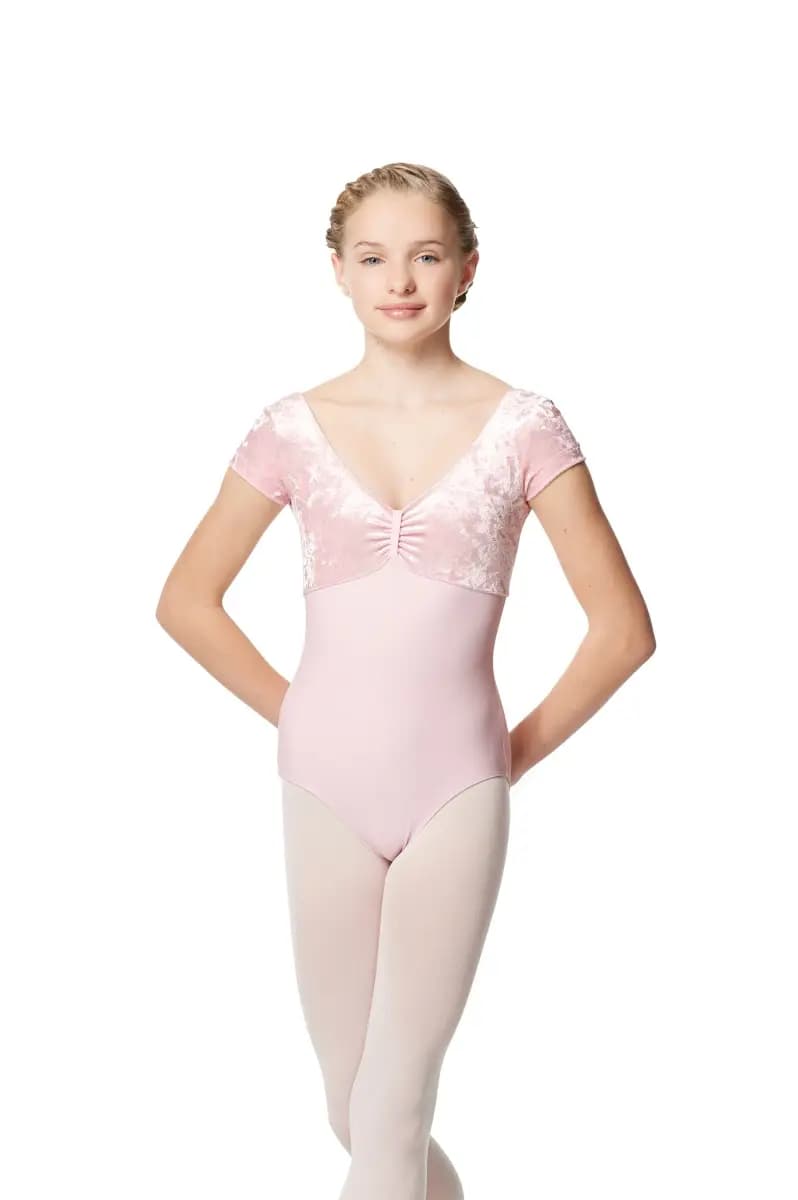 Girls Velvet Cap Sleeve Dance Leotard Eden