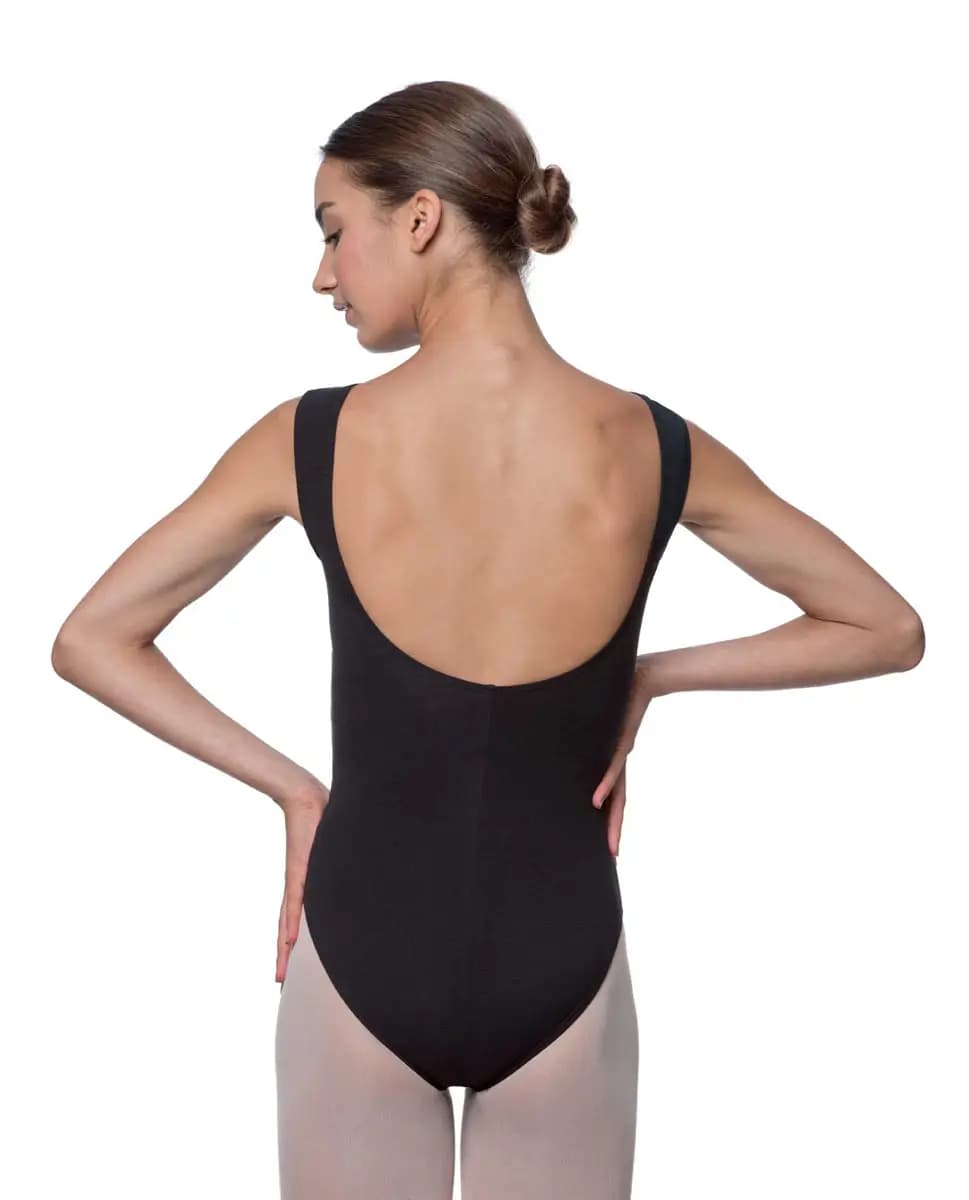 High Neck Cotton Dance Leotard Sabina