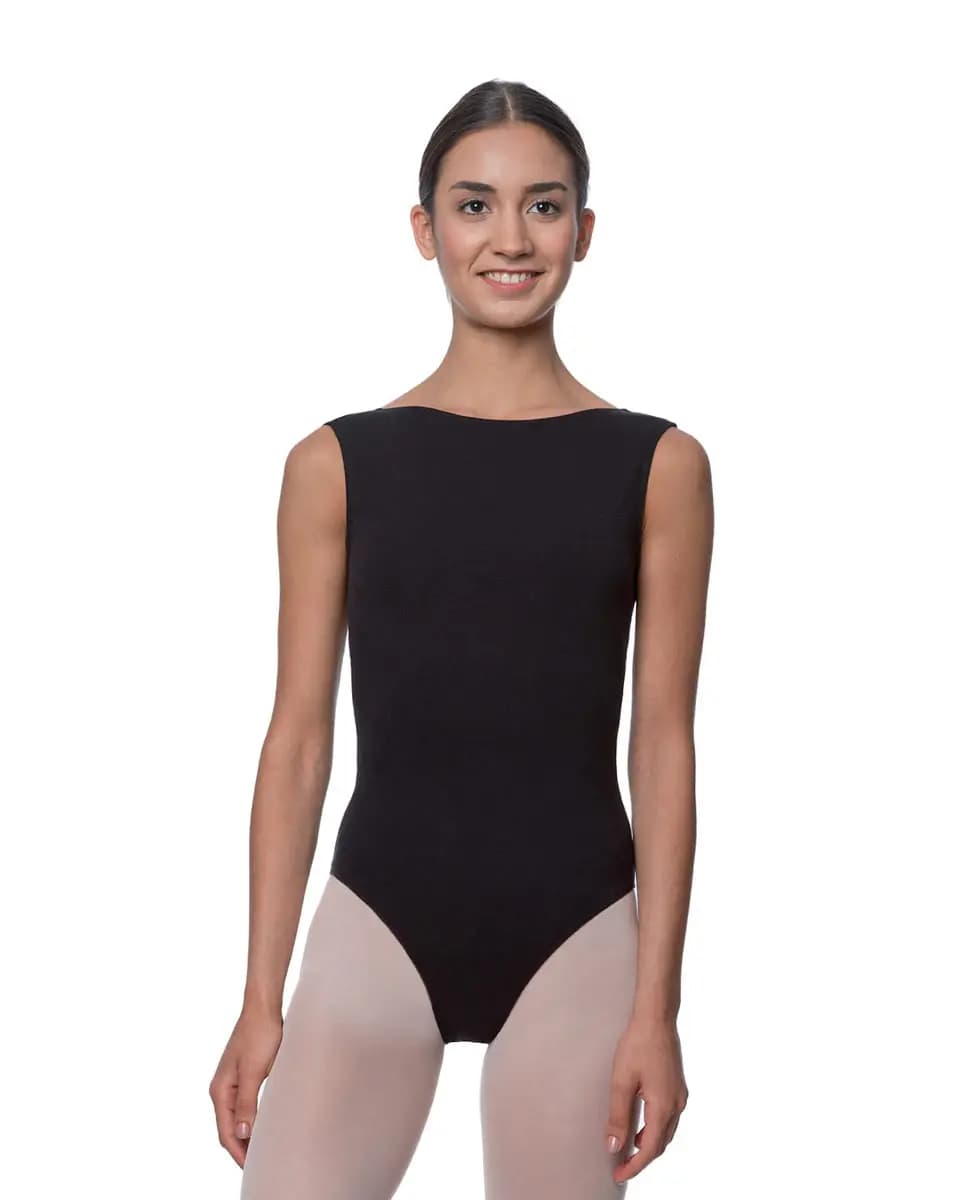 High Neck Cotton Dance Leotard Sabina