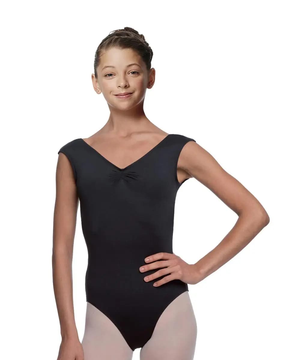Girls Pinch Front Cap Sleeve Leotard Peyton