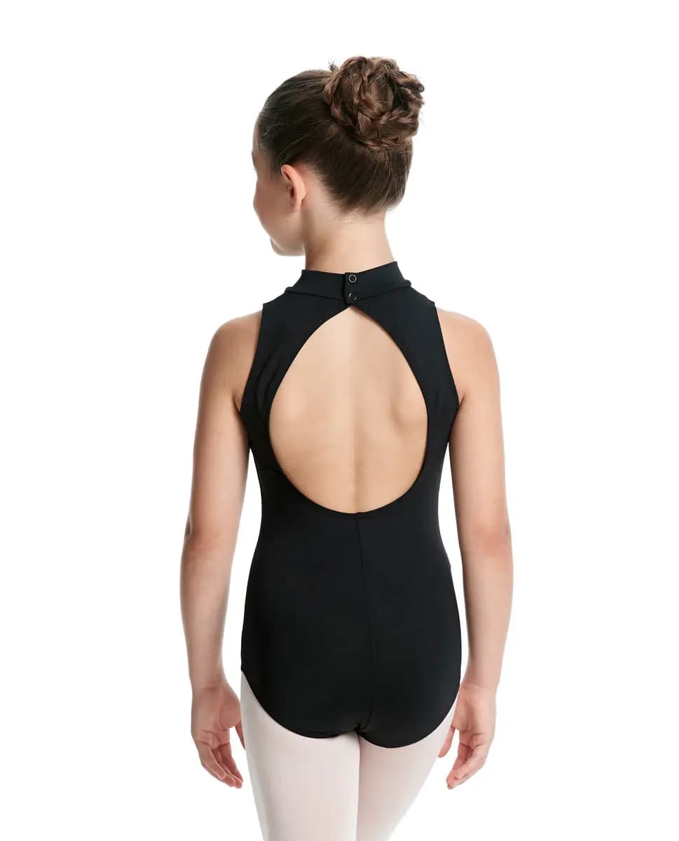 Girls Mock Neck Microfiber Leotard Penelope