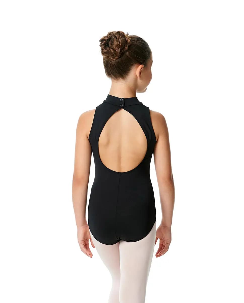Girls Mock Neck Microfiber Leotard Penelope