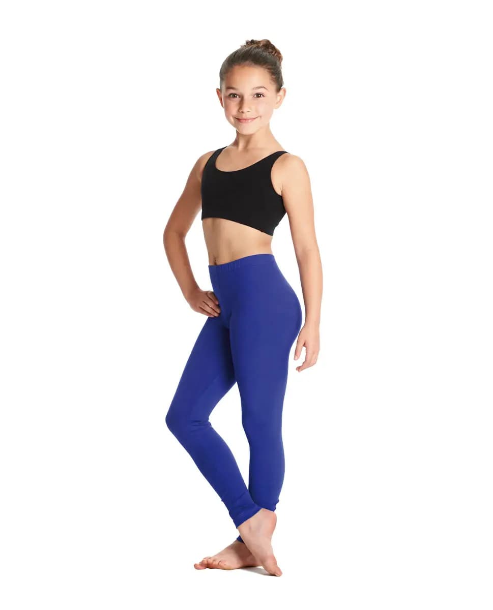 Girls Brushed Cotton Ankle Dance Leggings Layla