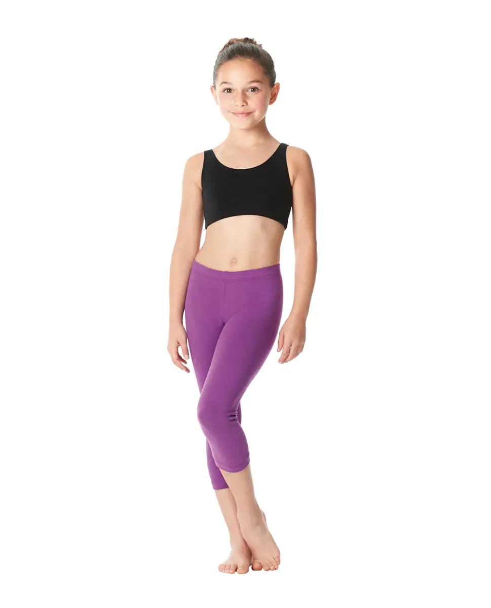 Girls Brushed Cotton Capri Dance Leggings Rayna