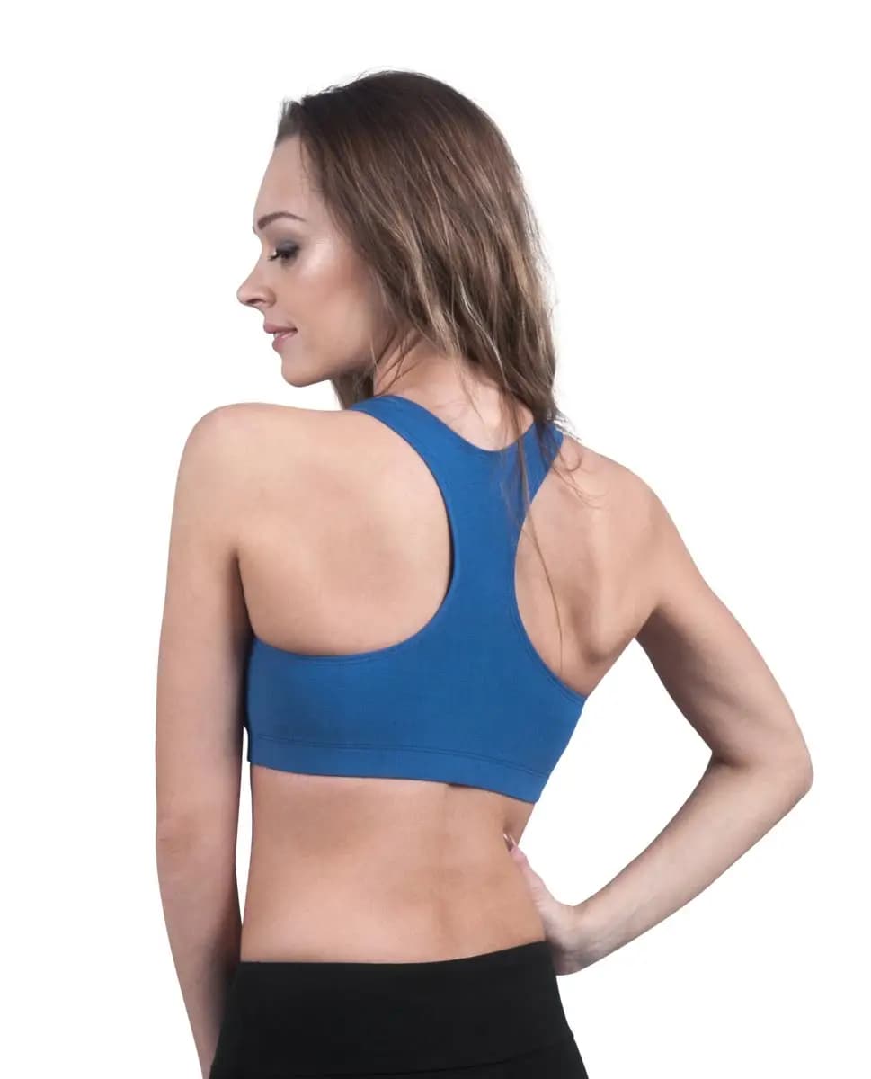 Brushed Cotton Racerback Dance Bra Top Ella