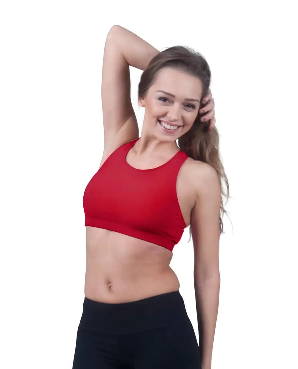 Brushed Cotton Racerback Dance Bra Top Ella