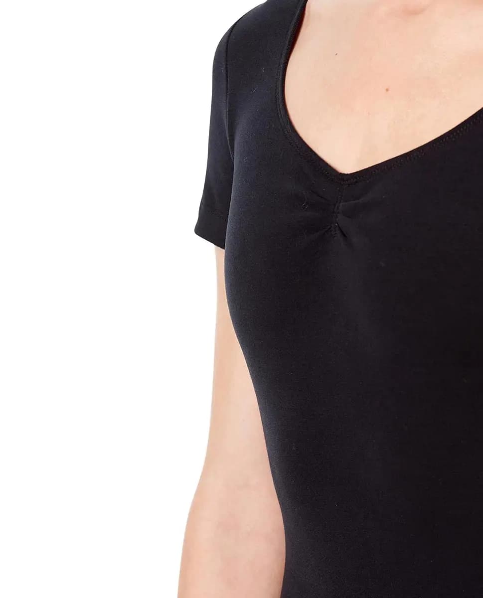 Short Sleeve Cotton Unitard Sophie