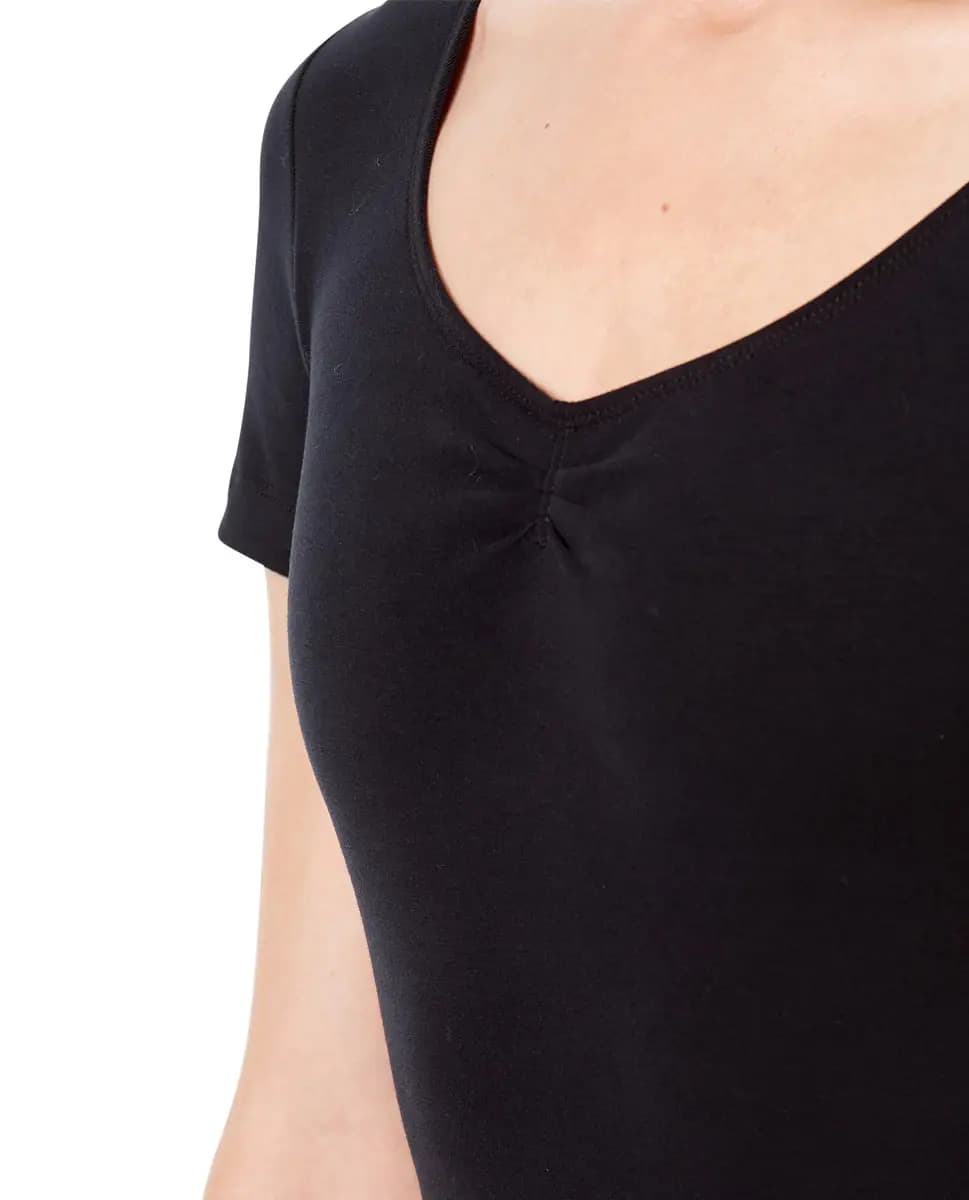 Short Sleeve Cotton Unitard Sophie