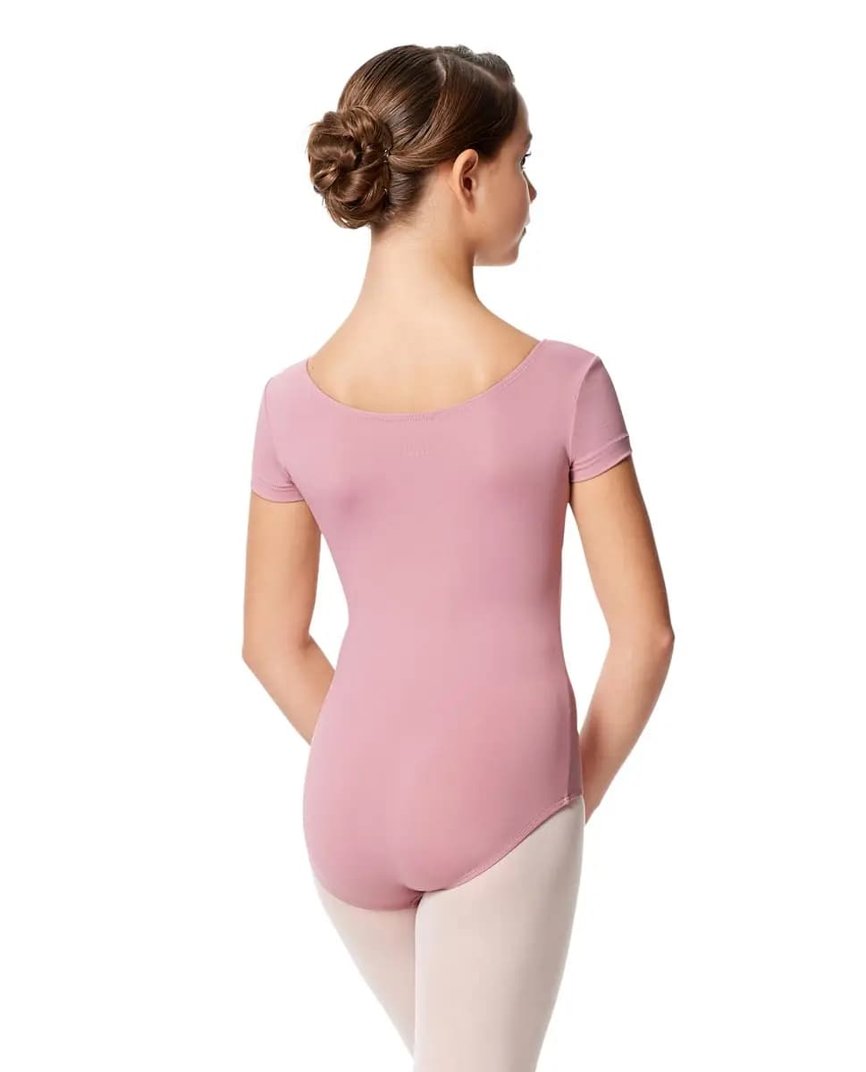 Girls Microfiber Short Sleeve Leotard Abigail