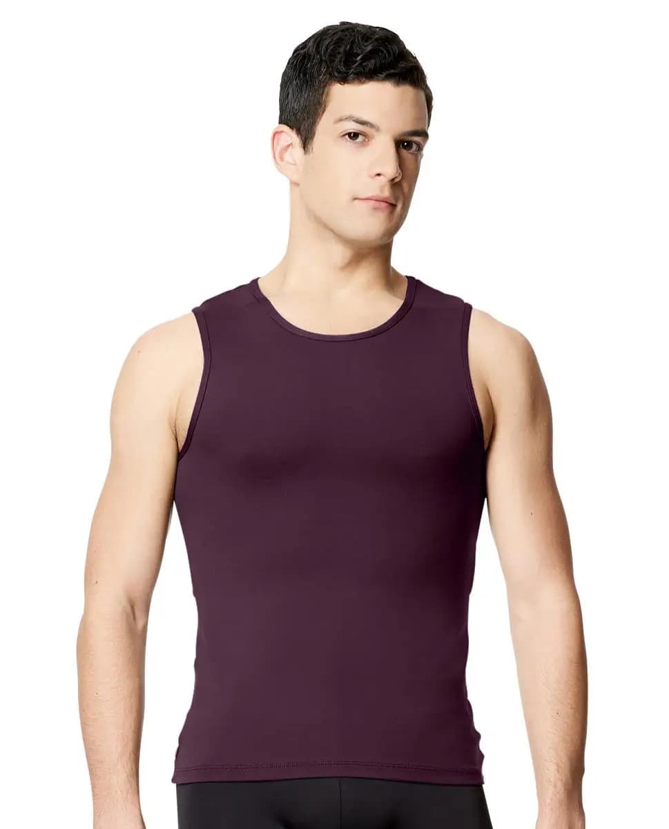 Mens Microfiber Tank Dance Top Leo