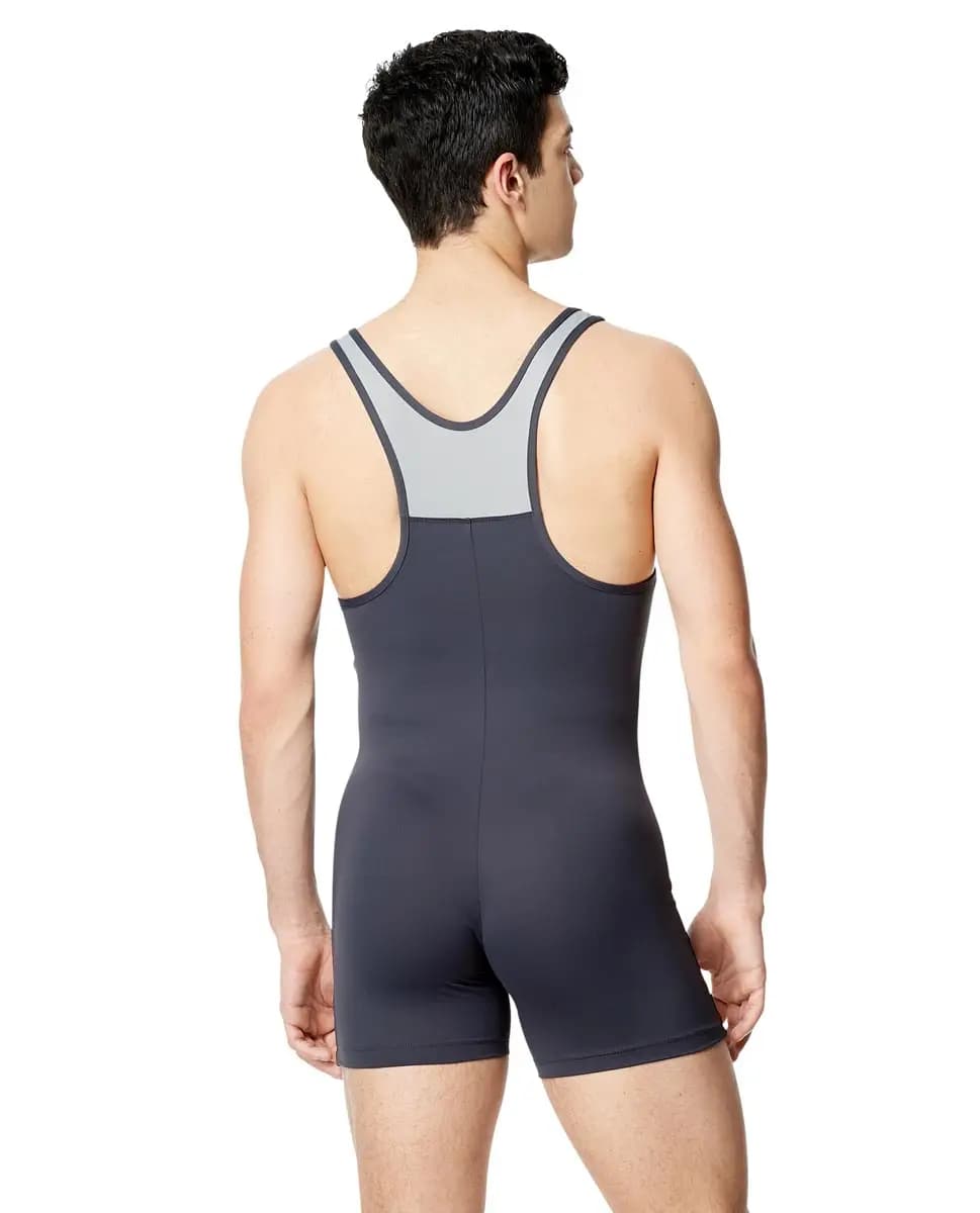 Mens Tactel Racerback Two Tone Shorty Unitard Gabriel