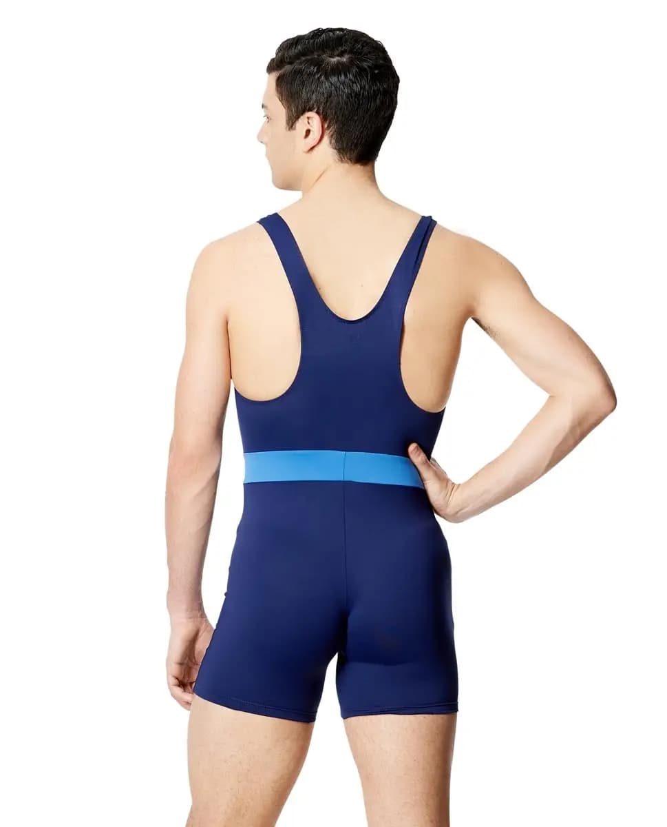 Men Racerback Two Tone Shorty Unitard Eduard
