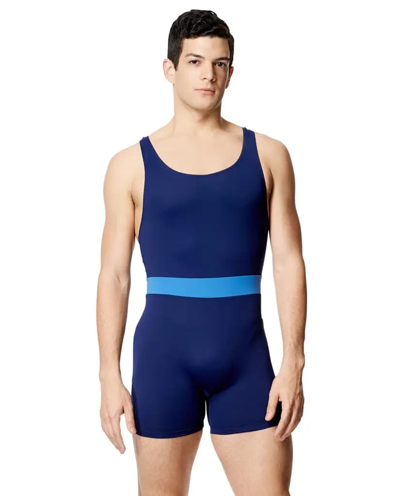 Men Racerback Two Tone Shorty Unitard Eduard