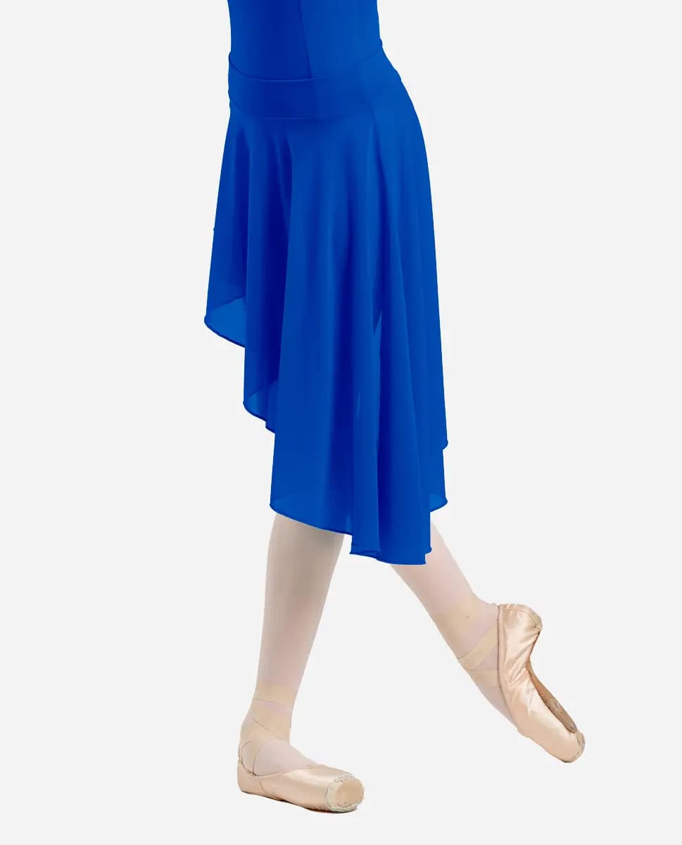 Girls Pull on Asymmetric Dance Skirt Dakini