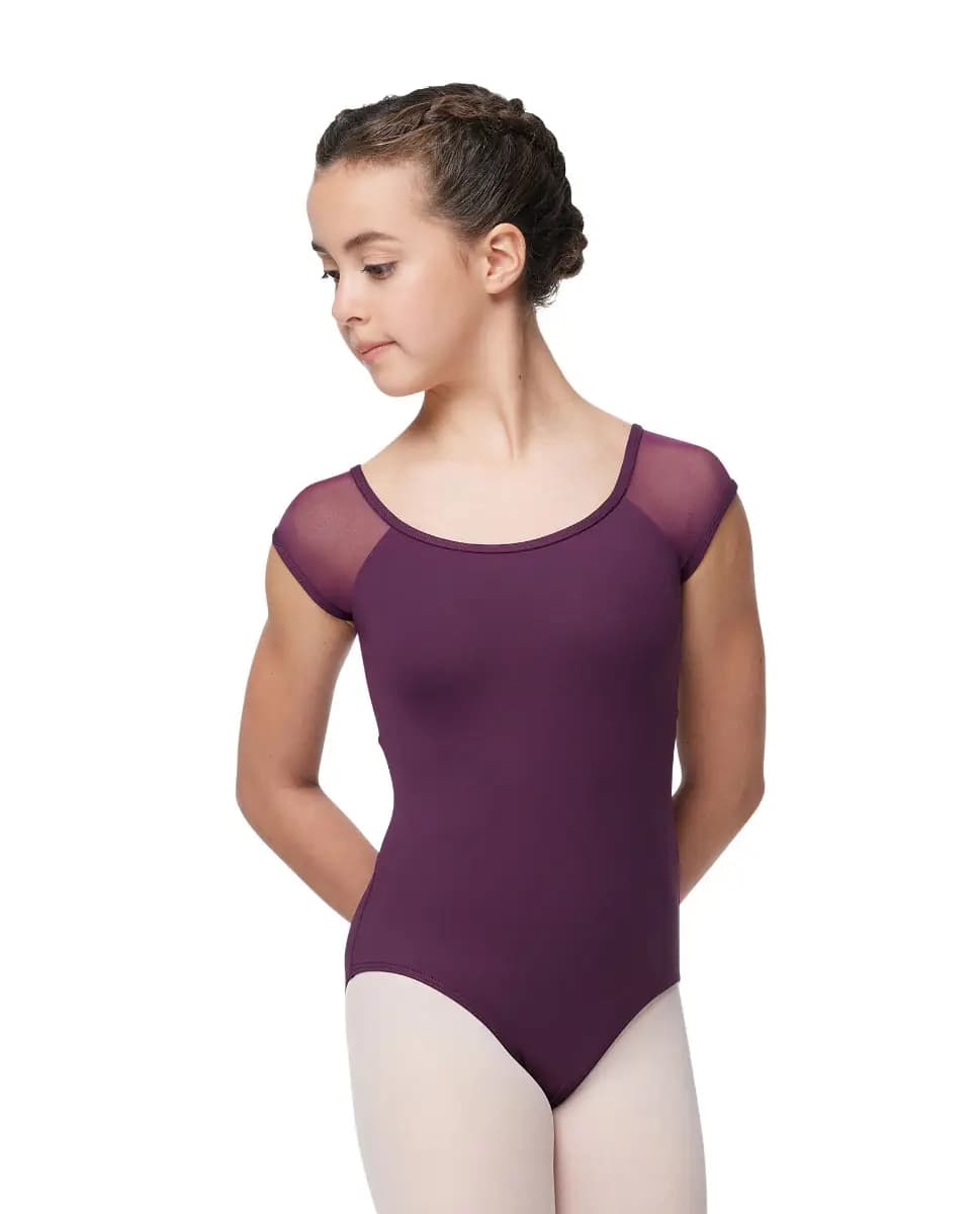 Girls Cap Sleeve Leotard Bronya
