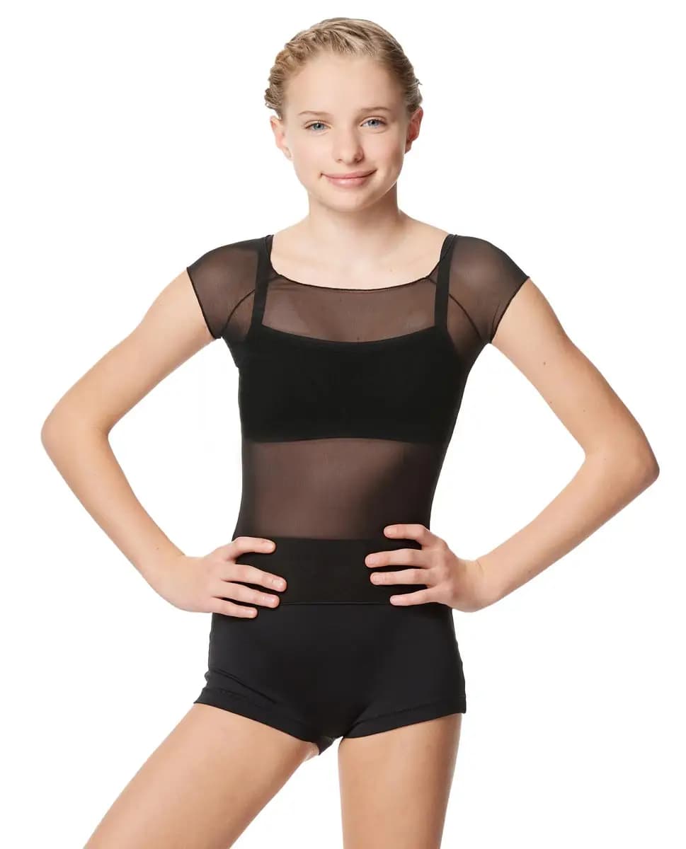 Girls Mesh Cup Sleeve Top Brianna