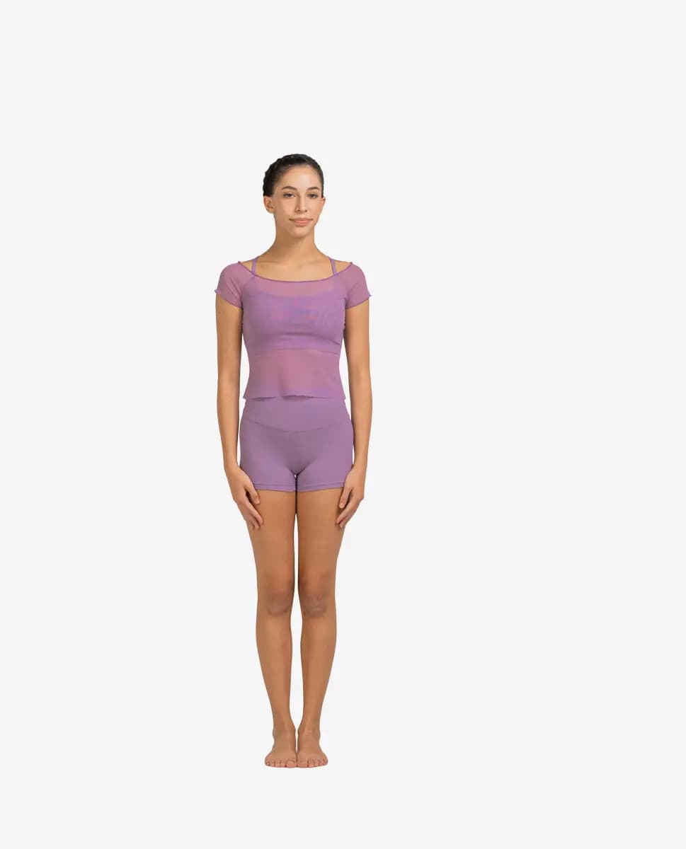 Mesh Cup Sleeve Top Brianna