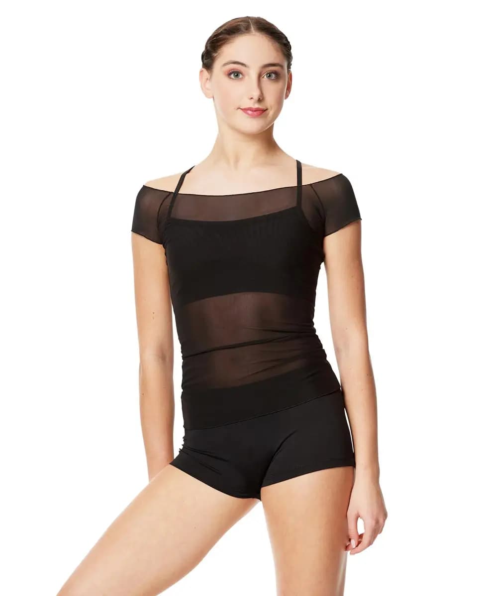 Mesh Cup Sleeve Top Brianna