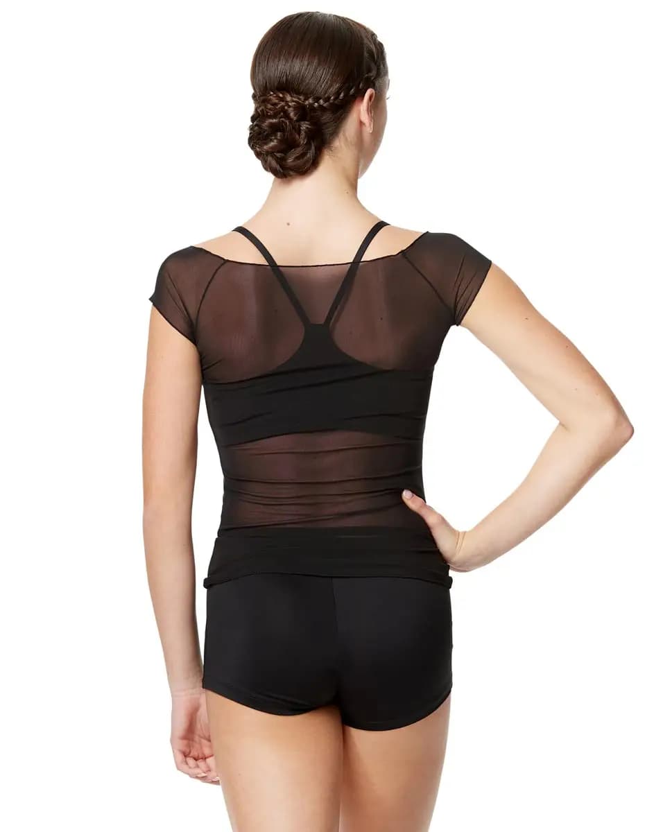 Mesh Cup Sleeve Top Brianna
