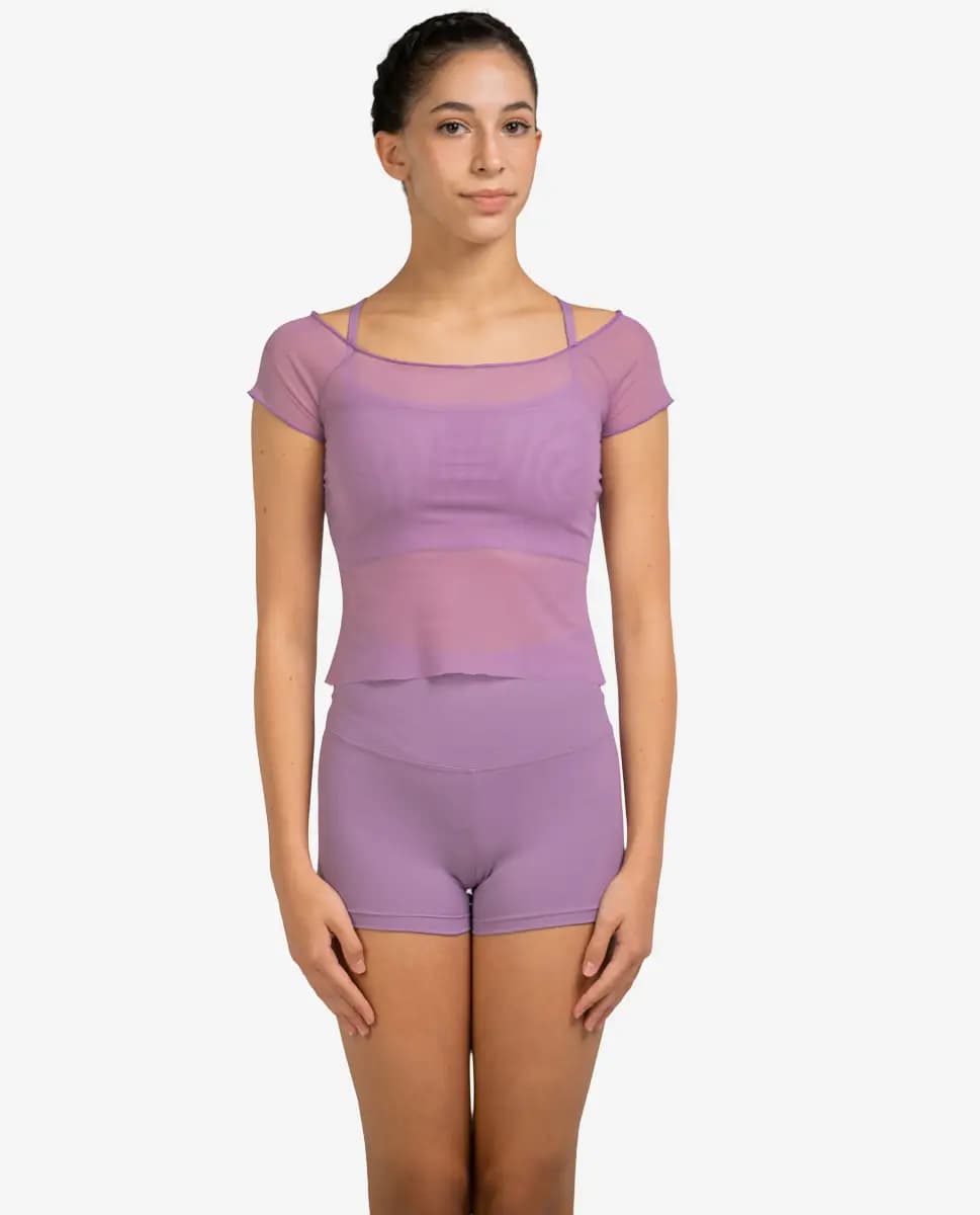 Mesh Cup Sleeve Top Brianna