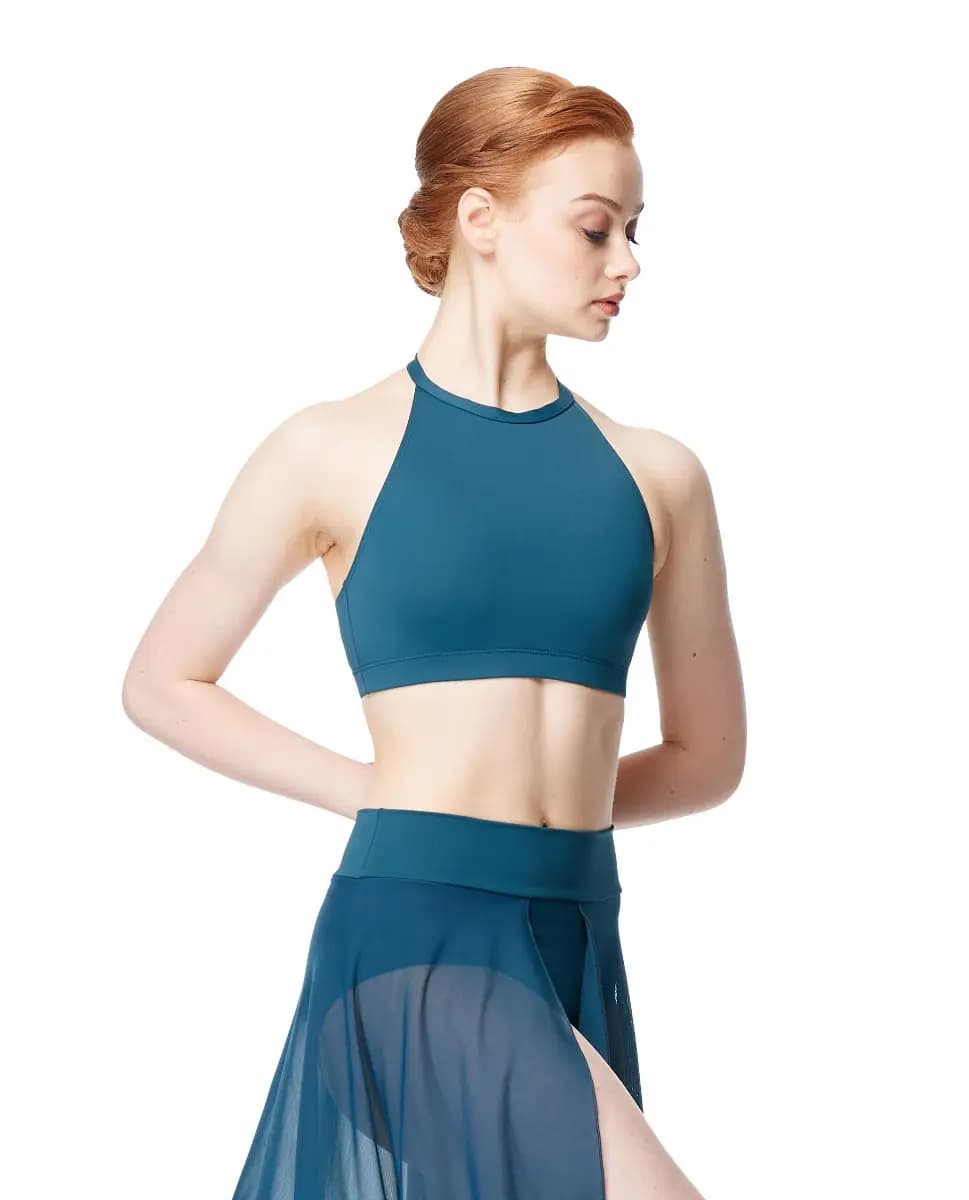 High-Waist Mesh Long Skirt Fantina with Built-In Brief
