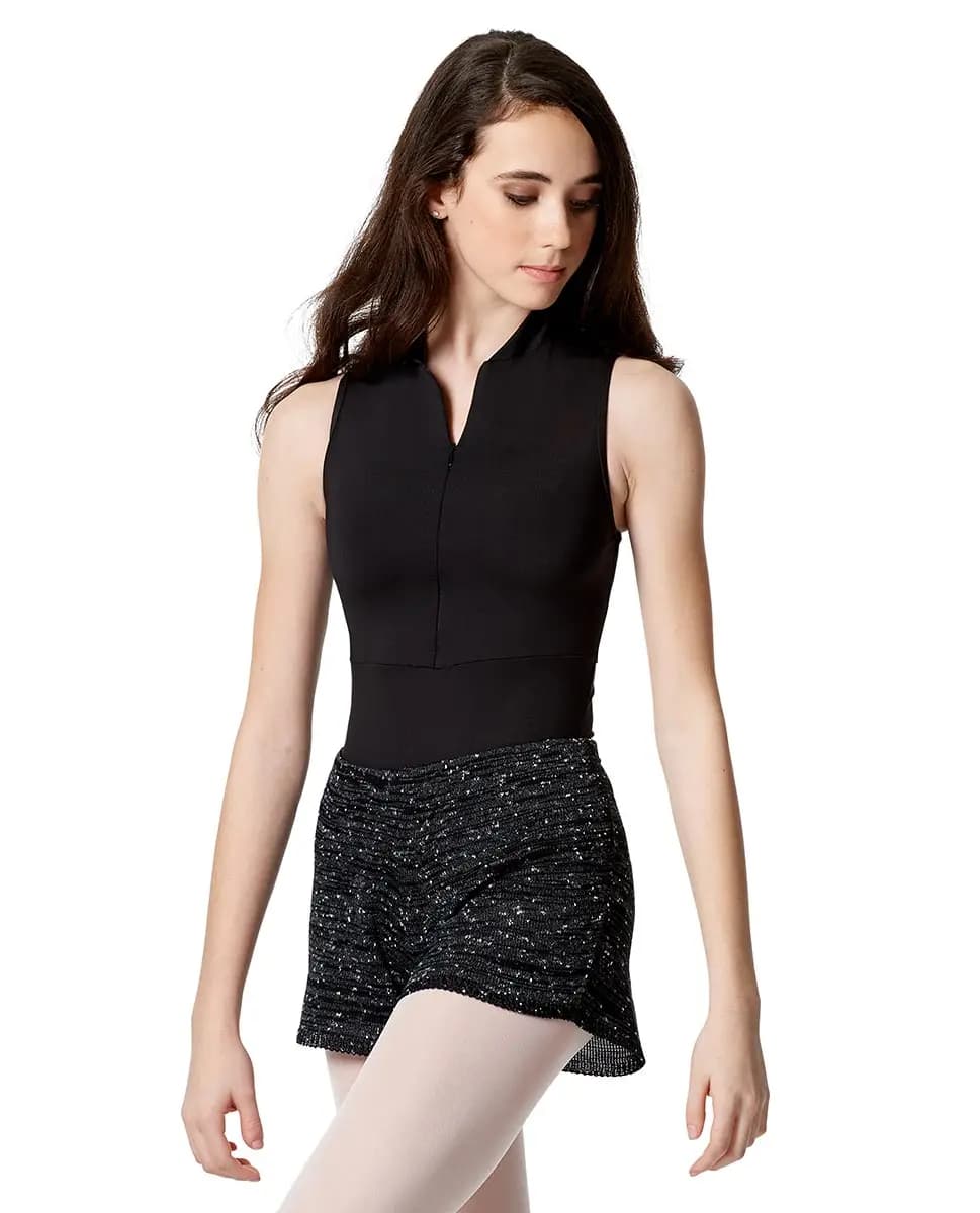 Knitted Raw Melange Warm Up  Shorts